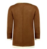 TONY BACKER Imitatie Bontjas - Lammy Coat Lang - 538BRNW - Bruin