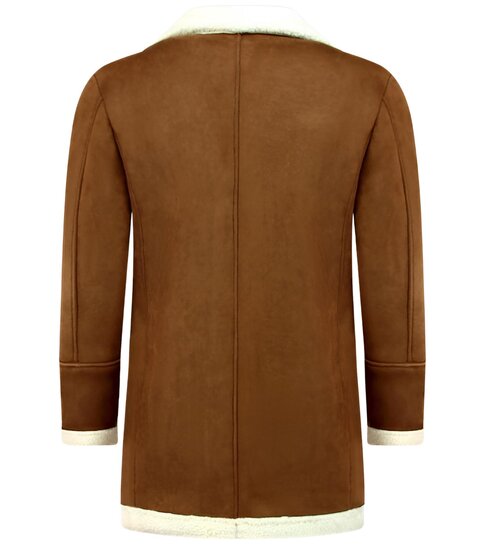 TONY BACKER Imitatie Bontjas - Lammy Coat Lang - 538BRNW - Bruin