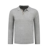 ENOS Trui Heren - Polo Shirt Heren Lange Mouw - 536 - Grijs