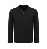 ENOS Trui Heren - Polo Lange Mouw Heren - 536 - Zwart