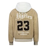 ENOS Teddy Jas Heren met Capuchon - Oversized Baseball Jacket  - Tussenjas Heren - 537 - Bruin