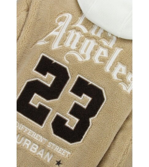 ENOS Teddy Jas Heren met Capuchon - Oversized Baseball Jacket  - Tussenjas Heren - 537 - Bruin