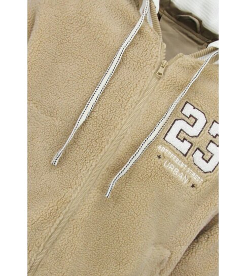 ENOS Oversized Baseball Jacket Heren - Teddy Jas  - Tussenjas Heren - 535 - Bruin