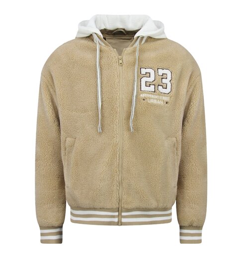 ENOS Oversized Baseball Jacket Heren - Teddy Jas  - Tussenjas Heren - 535 - Bruin