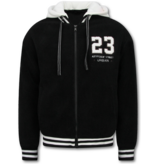 ENOS Oversized Baseball Jacket - Teddy Jas  - Tussenjas Heren - 535 - Zwart