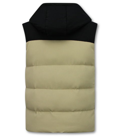 ENOS Bodywarmer Heren  - Heren Bodywarmer met  Capuchon - 901- Beige