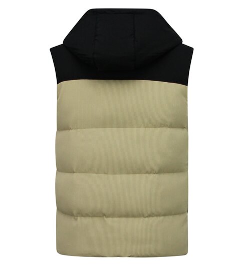ENOS Bodywarmer Heren  - Heren Bodywarmer met  Capuchon - 901- Beige