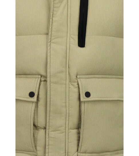 ENOS Bodywarmer Heren  - Heren Bodywarmer met  Capuchon - 901- Beige