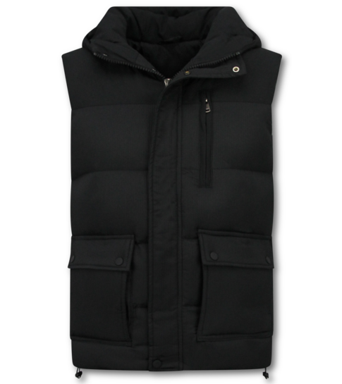 ENOS Bodywarmer Heren  - Heren Bodywarmer met Zakken - 901- Zwart