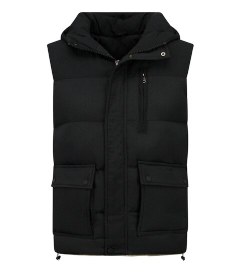 ENOS Bodywarmer Heren  - Heren Bodywarmer met Zakken - 901- Zwart