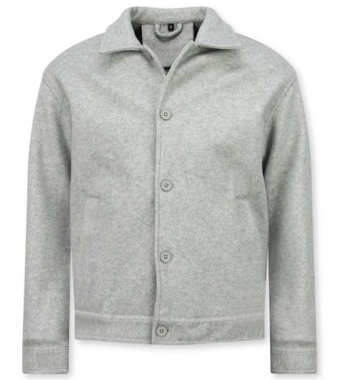 ENOS Heren Jack - Tussenjas Heren - Shackets voor Heren - 528 - Grijs