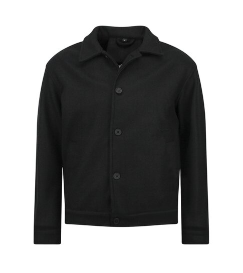 ENOS Heren Jack - Tussenjas Heren - Heren Overshirt  - 528 - Zwart