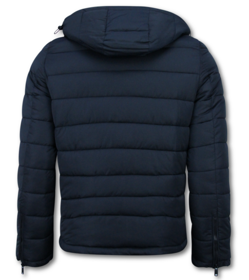 Enos Heren Jack met Capuchon - Slim Fit - Tussenjas Heren - 8210 - Blauw