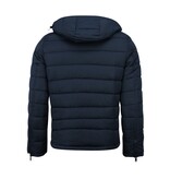 Enos Heren Jack met Capuchon - Slim Fit - Tussenjas Heren - 8210 - Blauw