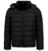 Enos Heren Jack met Capuchon - Slim Fit - Tussenjas Heren - 8210 - Zwart
