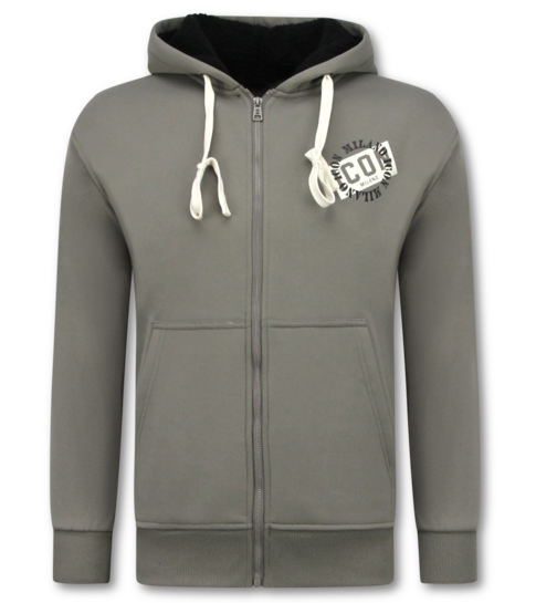 TopStar ICON Hoodie Heren met Rits - Vest Heren met Capuchon - Sportvest - 5623 - Grijs