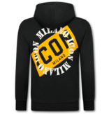 TRUE RISE ICON Hoodie Heren met Rits - Vest Heren met Capuchon - Sportvest - 5623 - Zwart