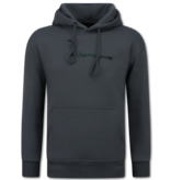 TopStar Oversized Hoodie Heren met Capuchon - Algerie Print - Dik Geweven - 5816- Grijs