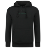 TRUE RISE Oversized Hoodie Heren met Capuchon - Algerie Print - Dik Geweven - 5816- Zwart