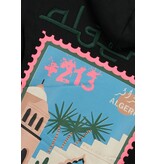 TRUE RISE Oversized Hoodie Heren met Capuchon - Algerie Print - Dik Geweven - 5816- Zwart