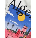 TRUE RISE Oversized Hoodie Heren met Capuchon - Algeria Print - Dik Geweven - 5813 - Wit