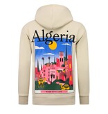 TRUE RISE Oversized Hoodie Heren met Capuchon - Algeria Print - Dik Geweven - 5813 - Bruin