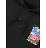 TRUE RISE Oversized Hoodie Heren met Capuchon - Algeria Print - Dik Geweven - 5813 - Zwart