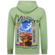 Oversized Hoodie Heren met Capuchon - Maroc Print - Dik Geweven - 5818 - Groen