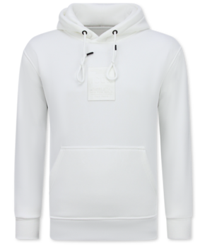 TRUE RISE Oversized Hoodie Heren met Capuchon - ICONS Basic- Dik Geweven - 5808 - Wit