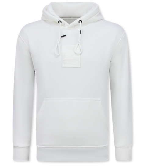 TRUE RISE Oversized Hoodie Heren met Capuchon - ICONS Basic- Dik Geweven - 5808 - Wit