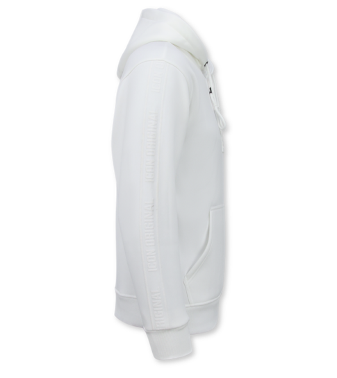 TRUE RISE Oversized Hoodie Heren met Capuchon - ICONS Basic- Dik Geweven - 5808 - Wit