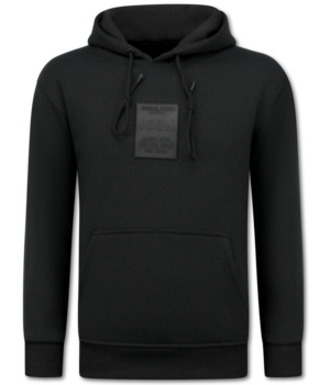 TRUE RISE Oversized Hoodie Heren met Capuchon - ICONS Basic- Dik Geweven - 5808 - Zwart
