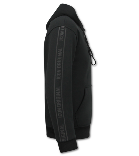 TRUE RISE Oversized Hoodie Heren met Capuchon - ICONS Basic- Dik Geweven - 5808 - Zwart