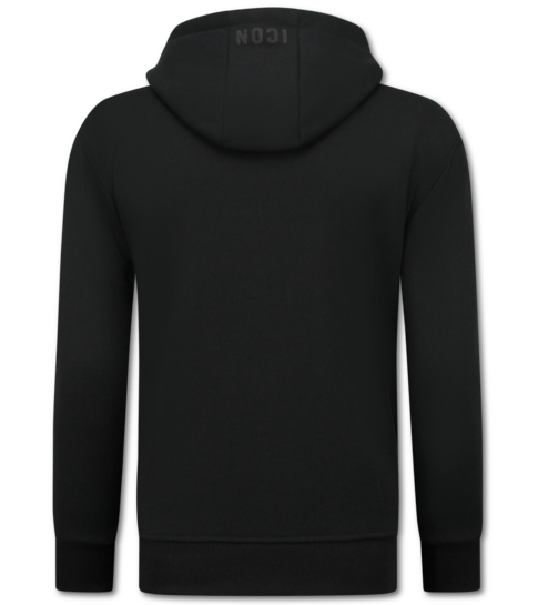 TRUE RISE Oversized Hoodie Heren met Capuchon - ICONS Basic- Dik Geweven - 5808 - Zwart