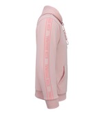 TRUE RISE Oversized Hoodie Heren met Capuchon - ICONS  Basic- Dik Geweven - 5808 - Roze