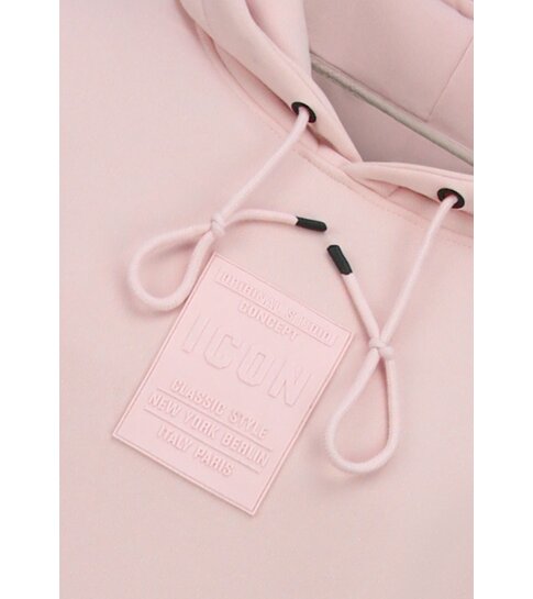 TRUE RISE Oversized Hoodie Heren met Capuchon - ICONS  Basic- Dik Geweven - 5808 - Roze