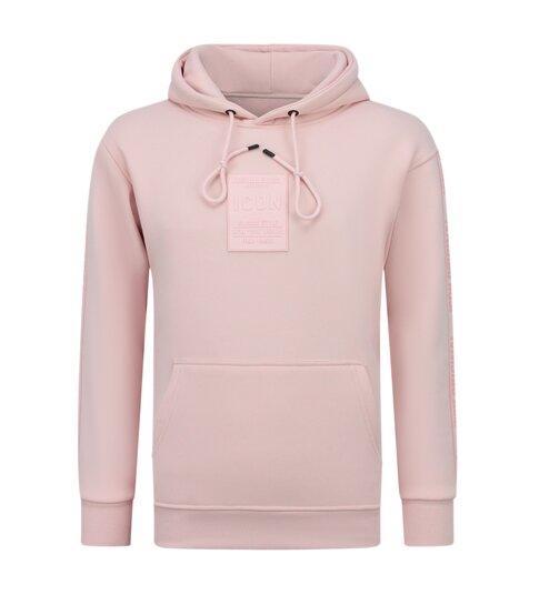 TRUE RISE Oversized Hoodie Heren met Capuchon - ICONS  Basic- Dik Geweven - 5808 - Roze