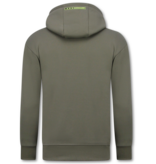 TRUE RISE Oversized Hoodie Heren met Capuchon - ICON Splatter - Dik Geweven - 5800 - Donker Grijs