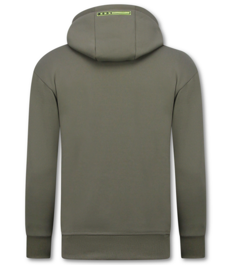 TRUE RISE Oversized Hoodie Heren met Capuchon - ICON Splatter - Dik Geweven - 5800 - Donker Grijs