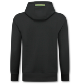 TRUE RISE Oversized Hoodie Heren met Capuchon - ICON Splatter - Dik Geweven - 5800 - Zwart