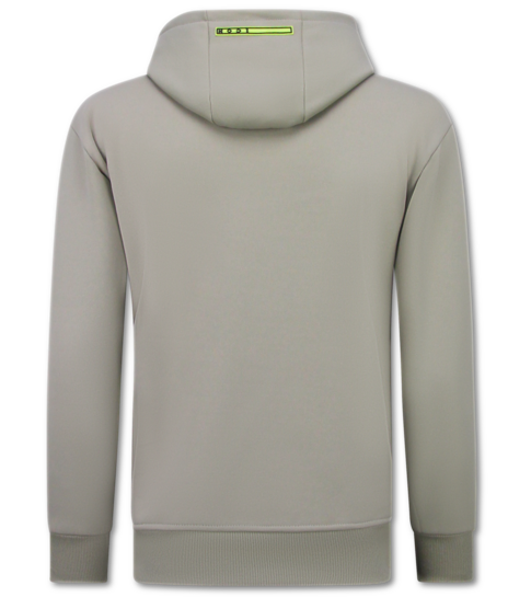 TRUE RISE Oversized Hoodie Heren met Capuchon - ICON Splatter - Dik Geweven - 5800 - Licht Grijs