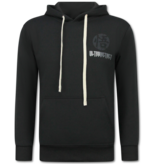 TRUE RISE Oversized Hoodie Heren met Capuchon - GOKO Ultra Print - Dik Geweven - 5562 - Zwart