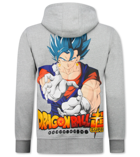 TRUE RISE Oversized Hoodie Heren met Capuchon - Dragon Ball Print - Dik Geweven - 5682 - Grijs