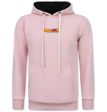 TRUE RISE Oversized Hoodie Heren met Capuchon - Dragon Ball Print - Dik Geweven - 5682 - Roze