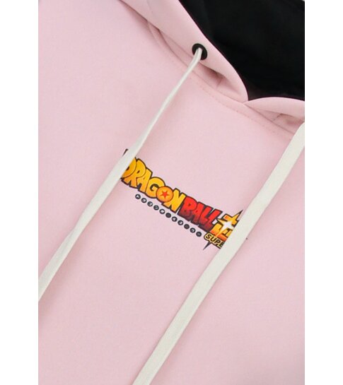 TRUE RISE Oversized Hoodie Heren met Capuchon - Dragon Ball Print - Dik Geweven - 5682 - Roze