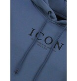 TRUE RISE Oversized Hoodie Heren met Capuchon - ICON Puzzel Milano Print - Dik Geweven - 5811 -  Blauw