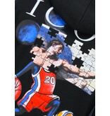 TRUE RISE Oversized Hoodie Heren met Capuchon - ICON Puzzel Milano Print - Dik Geweven - 5811 - Zwart