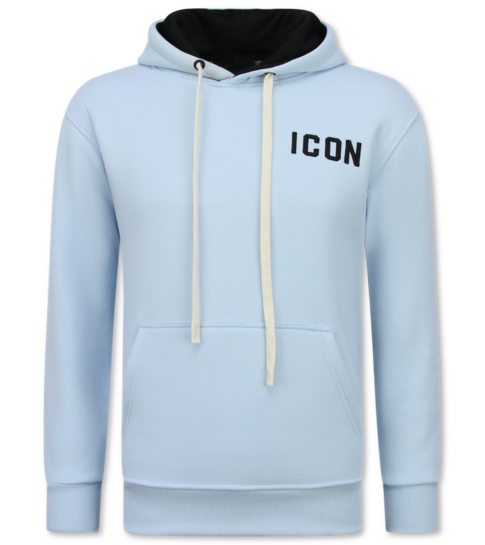 TRUE RISE Oversized Hoodie Heren met Capuchon - ICON Dollar Print - Dik Geweven - 5567 - Blauw