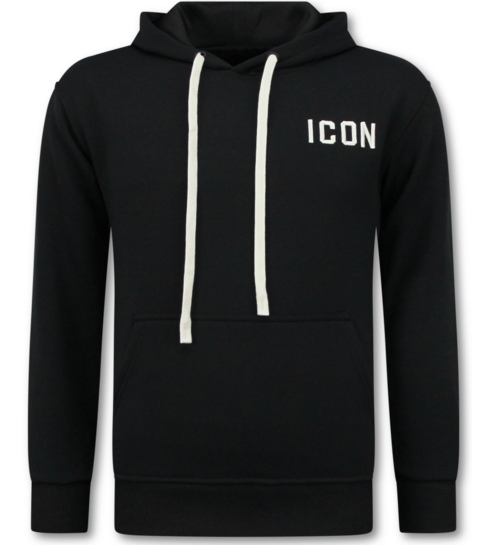TRUE RISE Oversized Hoodie Heren met Capuchon - ICON Dollar Print - Dik Geweven - 5567 - Zwart