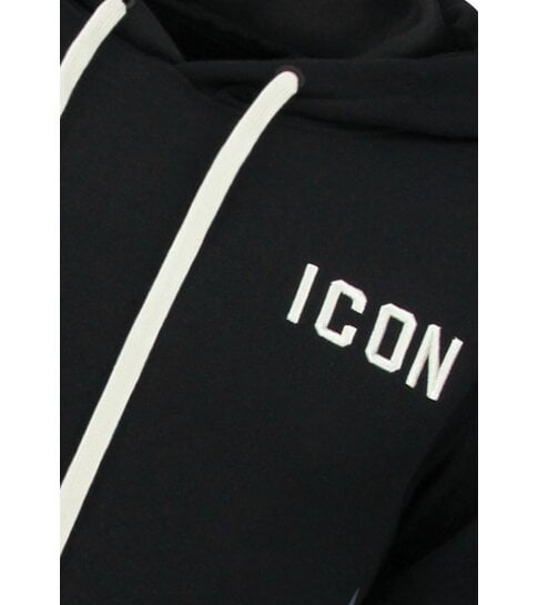 TRUE RISE Oversized Hoodie Heren met Capuchon - ICON Dollar Print - Dik Geweven - 5567 - Zwart